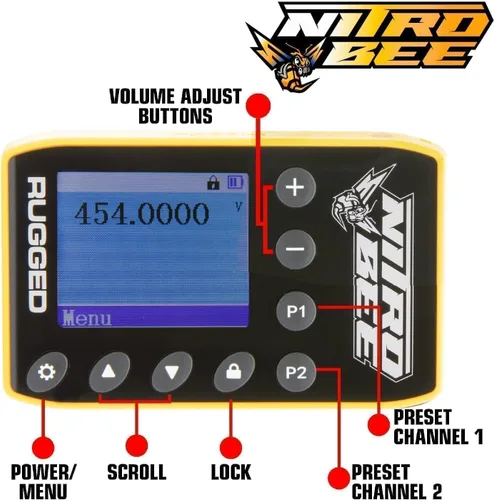 Miniatura 5 de Rugged Radios Nitro Bee (receptor de carreras, receptor de carrera)