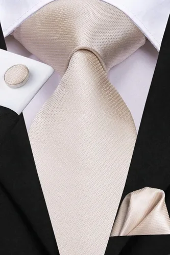 Miniatura 2 de Hi-Tie Corbatas de seda tejidas para hombre con bolsillo cuadrado y gemelos
