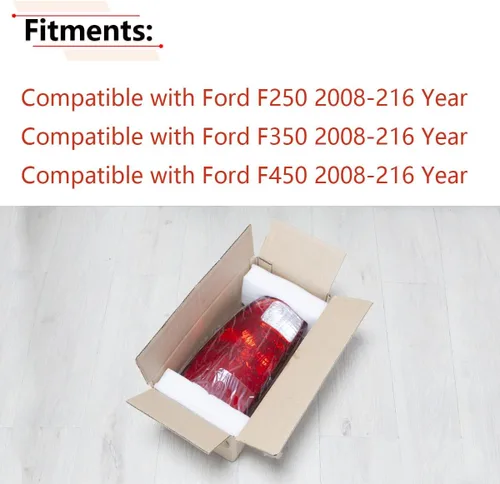 Miniatura 2 de RLB-HILON Conjunto de luz trasera trasera izquierda compatible con Ford F250 F350 F450 Super Duty 2008 2009 2010 2011 2012 2013 2014 2015 2016 año