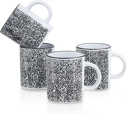 Miniatura 33 de Stone Lain Juego de platos de gres, 4 tazas, Tina - Azul y gris