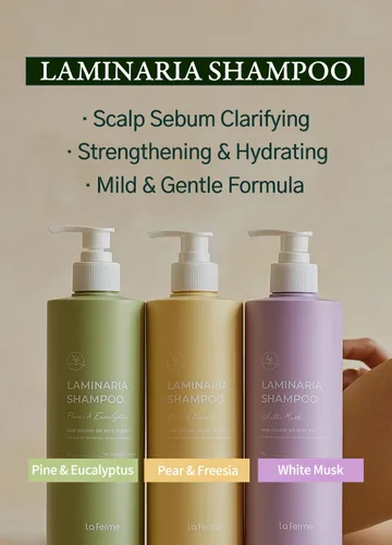 Miniatura 2 de laferme Laminaria Champú con ingrediente orgánico, champú clarificador coreano, hidratante para cabello seco, fortalecimiento para cabello débil