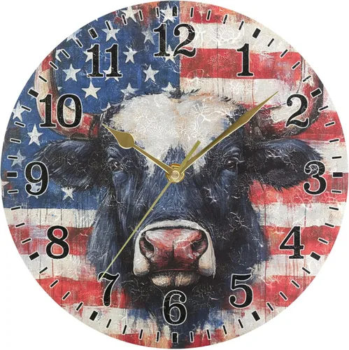 Miniatura 63 de JUNZAN Reloj de bañera con vino romántico espumoso y velas, reloj de pared silencioso de 10 pulgadas, pequeño reloj redondo, decoración de cocina