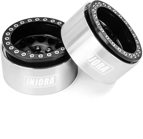 Miniatura 6 de INJORA Llanta Beadlock de 1.9 Pulgadas de Borde Profundo con Offset Negativo de 10.4mm para Coche RC Crawler 1/10 Auto Axial SCX10 90046 AXI03007