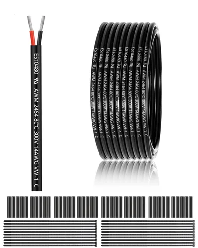 Miniatura 29 de Cable eléctrico de calibre 12 y 2 conductores de 25 pies, cable de 12 AWG UL 2464 de 2 hilos de cobre estañado trenzado en PVC de calibre 12/2