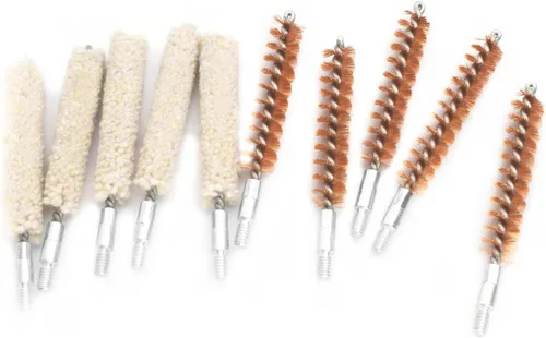 Miniatura 5 de Kit de 10 piezas de cepillo/hisopo para cañón, cepillos de limpieza para cañón de escopeta/pistola (9MM)