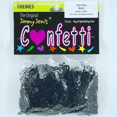 Miniatura 2 de Confeti Music Clef Note Negro - Paquete al por menor #9725 QS0