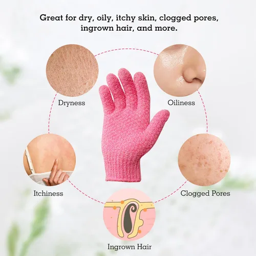 Miniatura 4 de Evridwear Guantes Exfoliantes para Ducha, 100% Nylon Gruesos Suaves Medianos Pesados Guantes de Baño Removedor de Piel Muerta Exfoliante Corporal