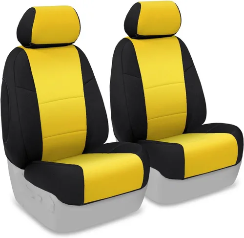 Miniatura 23 de Coverking Custom Fit Center 50/50 - Funda de asiento de cubo para modelos seleccionados Chevrolet Suburban - Neopreno (negro)
