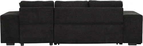 Miniatura 5 de Sofá cama modular reversible de 104.5 pulgadas con cama extraíble, sofá modular convertible en forma de L con diván de almacenamiento y 2 taburetes