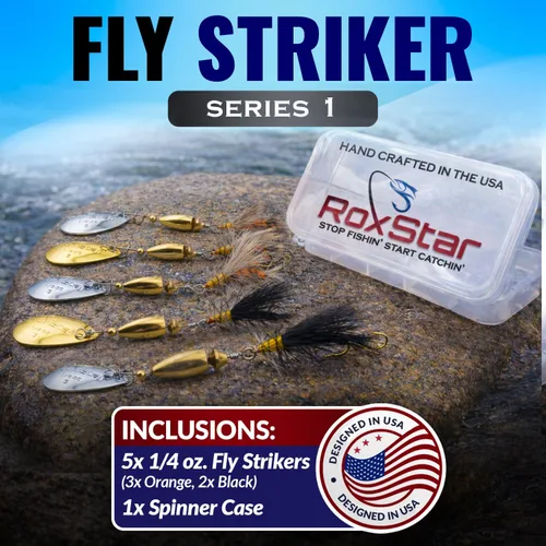 Miniatura 2 de RoxStar Fly Strikers Proven Nationwide to Out-Fish Any Spinner Hand-Tied in The USA Most Versatile Fishing Spinner Ever! Trout, Bass, Steelhead