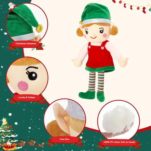 Miniatura 4 de Houwsbaby Elfo de Navidad, juguetes de peluche para niños y niñas, elfos de peluche, fiestas de Navidad, decoración del hogar, regalos para niños