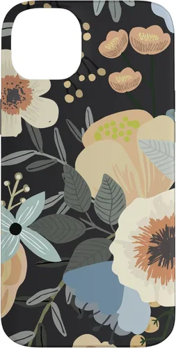 Miniatura 15 de Funda para iPhone 13 Pro Max Boho Wildflower Garden Botanical Floral Pattern (negro)
