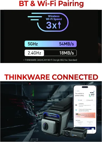 Miniatura 6 de Thinkware 4K Cámara de tablero dual U3000 PRO, frontal y trasera con Sony STARVIS 2, estacionamiento por radar, visión nocturna súper 4.0, Wi‑Fi