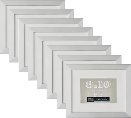 Miniatura 7 de Studio Decor Belmont portarretratos negro de 5 x 7 pulgadas con paspartú de 4 x 6 pulgadas, accesorios para colgar prefijados, pantalla horizontal