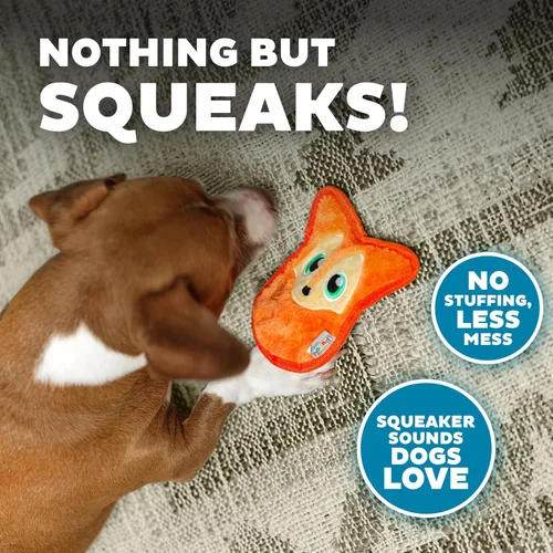 Miniatura 4 de Outward Hound Invincibles - Juguete de peluche para perro, XS zorro