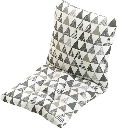 Miniatura 26 de Cojín para silla de respaldo alto, cojines y cojines de silla de alta calidad, cojín de respaldo y asiento con lazos para patio, jardín, oficina