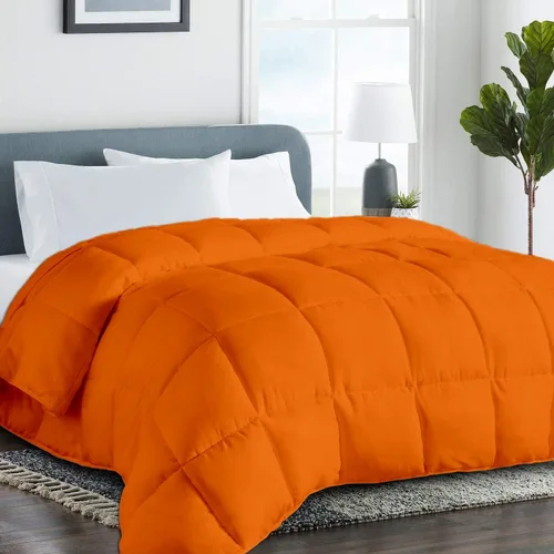Miniatura 11 de Edredón de plumón de lujo, tamaño individual XL de 68 x 92 pulgadas, 1 pieza para todas las estaciones, 500 GSM con pestañas en las esquinas, 100%