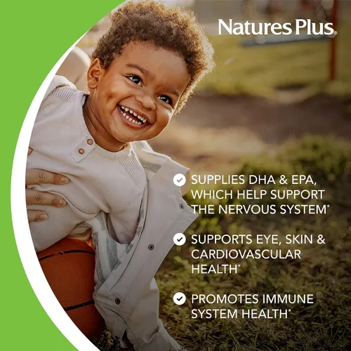 Miniatura 4 de NaturesPlus Animal Parade Omega 3/6/9 Junior, sabor a limón, 90 cápsulas blandas, promueve la salud inmunológica, de la piel, los ojos y el sistema