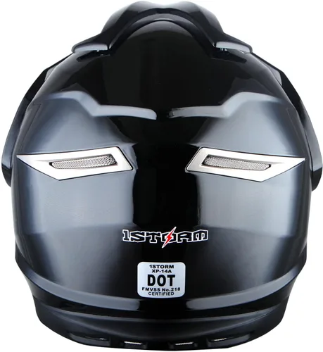 Miniatura 8 de 1Storm Casco Deportivo Dual Motocicleta Cara Completa Motocross Todoterreno Bicicleta Color Negro Mate