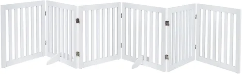 Miniatura 22 de unipaws Puerta para mascotas de pie libre de 24 pulgadas de alto para perros y gatos, puertas de madera para puerta, escaleras, valla plegable