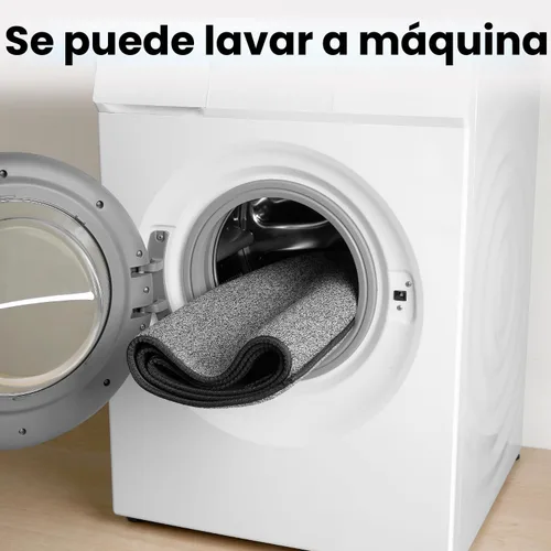 Miniatura 7 de AREDO Alfombra de pasillo con parte trasera de goma antideslizante, alfombra de piso suave lavable para cocina, pasillo, entrada interior, Negro