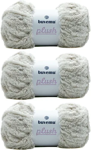 Miniatura 55 de Hilo de Pelo Sintético Super Suave y Grueso, Súper Suave y Esponjoso para Tejer, Crochet y Manualidades, 100 Gramos (3.53 Onzas) 109 Yardas