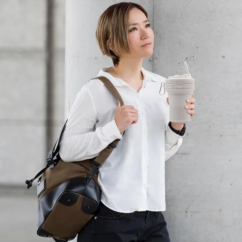 Miniatura 8 de HANARA Taza plegable con popote reutilizable – 18 Oz (550 ml), taza de viaje portátil, sin BPA, a prueba de fugas, apta para microondas y Rosa