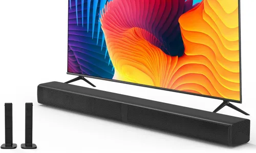Puxinat Barra de sonido separable 2 en 1 para Smart TV, altavoz de TV Bluetooth 5.0 de 2.2 canales de 32 pulgadas para sistema de sonido envolvente,