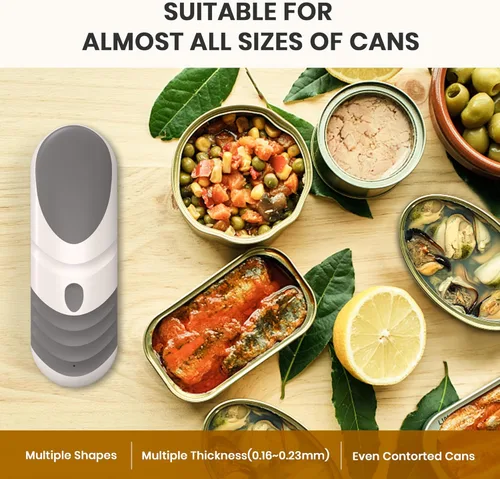 Miniatura 8 de miadore Abrelatas eléctrico para cocina, abrelatas automático recargable con hoja inclinada extraíble, operación de un solo toque, borde liso, imán