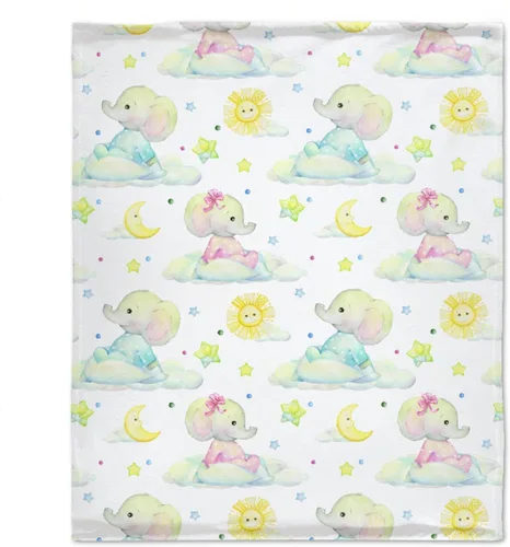 Miniatura 31 de Bonita manta de franela de elefante, ultra suave y acogedora, manta de forro polar ligera y mullida, manta de felpa cálida para sofá, cama, 30 x 40