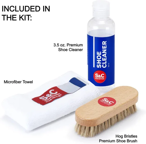 Miniatura 4 de Kit limpiador de zapatos de viaje, kit de limpieza de zapatos premium de 3.5 onzas para cuero, gamuza, nobuck y blancos