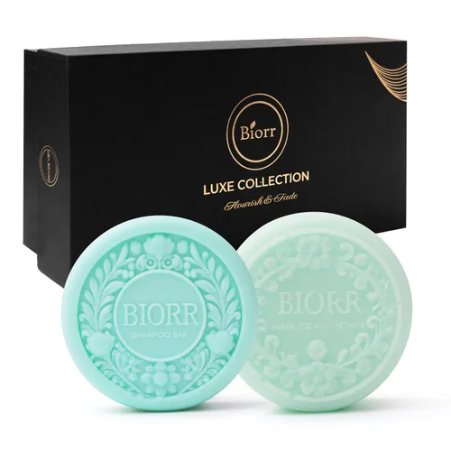 BIORR Luxe Collection - Juego de champú y acondicionador de aceite de ricino y proteína de avena, cuidado del cabello fortalecedor, hidratante y