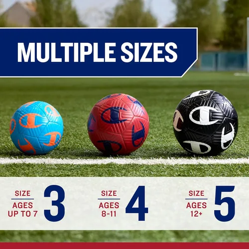 Miniatura 3 de Champion Playmaker Logo Deflated Soccer Ball with Pump, Size 5 Soccer Ball, Durable Panels for Kids, Youth & Adults, Indoor/Outdoor Training Ball