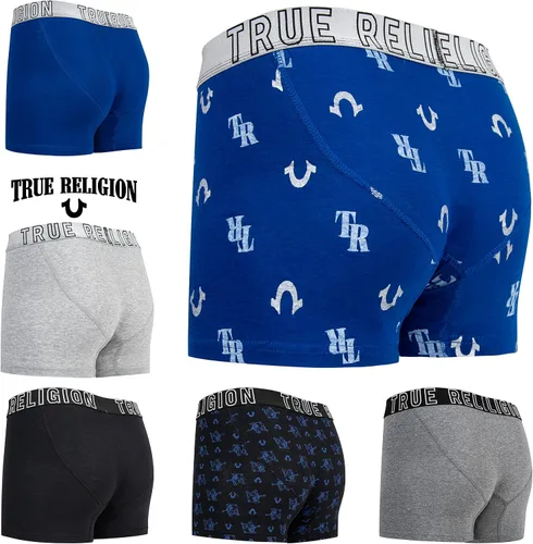 Miniatura 2 de True Religion Calzoncillos tipo bóxer de algodón elástico para hombre, paquete de 6