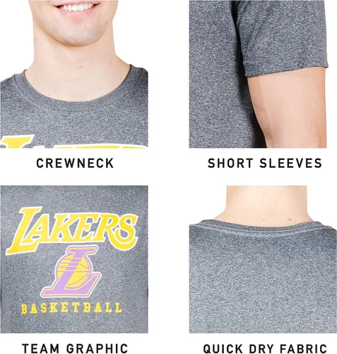 Miniatura 4 de Ultra Game Camiseta de manga corta oficial de la NBA para hombre Gris Carbón jaspeado