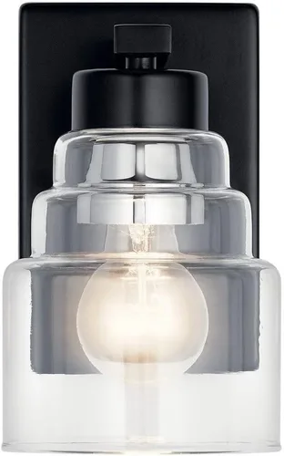 Miniatura 9 de Kichler Vionnet - Aplique de pared con 1 luz de 8.5 pulgadas con cristal transparente, color negro