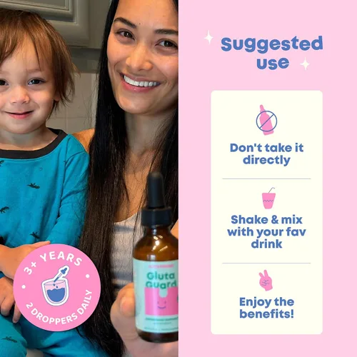 Miniatura 6 de JoySpring Suplemento de glutatión liposomal para niños Apoya el habla y el contacto visual 50 mg de gotas antioxidantes de L-glutatión