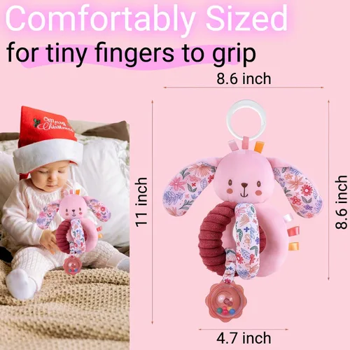 Miniatura 4 de Cochecito de bebé colgante de asiento de coche juguetes para bebés de 0 a 6 meses niña 0-2-3-4-5-7-8-9-10 6-12-18 meses de edad, regalos para recién