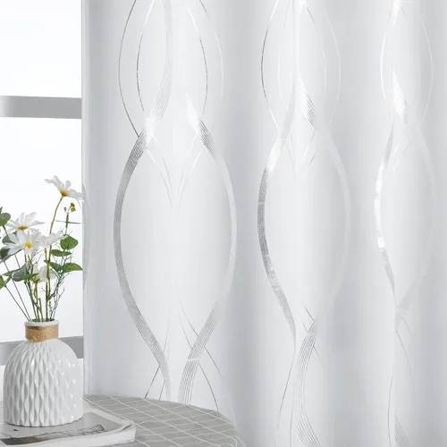 Miniatura 30 de NICETOWN Paneles de Cortinas Opacas para Dormitorio - Tratamiento de Ventanas con Aislamiento Térmico, Ojales Sólidos, Cortinas Opacas con Diseño