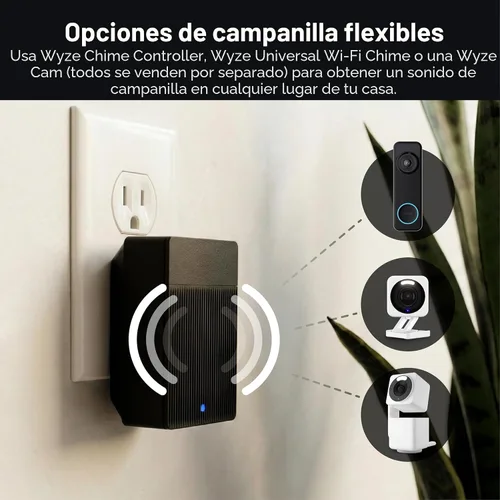 Miniatura 8 de Wyze Timbre de video con batería, cámara inalámbrica, 1536 x 1536 HD+ con visión nocturna a color, audio de 2 vías, vista 1:1 de cabeza a pies