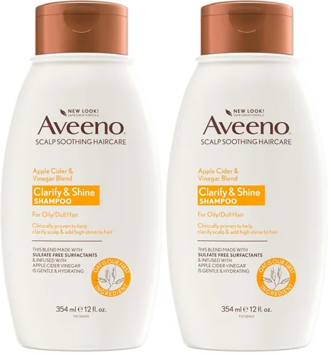 Miniatura 7 de Champú aclarante de vinagre de sidra de manzana Aveeno, mejora el brillo, 12 fl oz