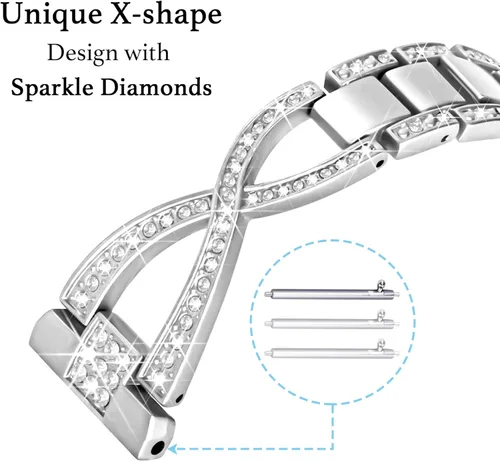 Miniatura 2 de Correa para Galaxy Watch 4 en forma de X para Samsung Galaxy Watch 4 y 5, correa de 1.575 pulgadas (1.575 in) con protector de pantalla, liberación