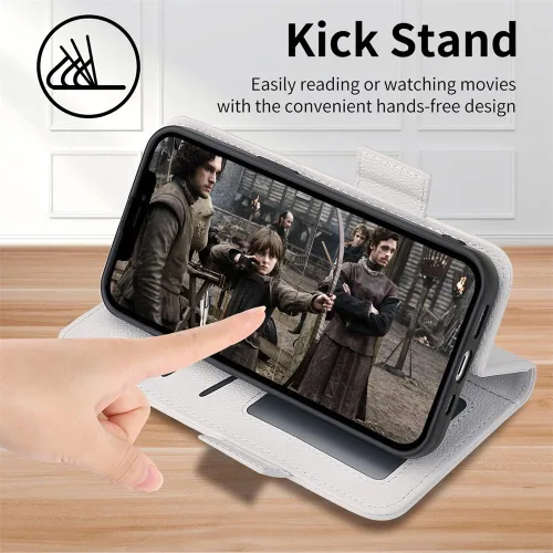 Miniatura 2 de Funda compatible con Blu View 1, piel sintética con soporte para tarjetas, compatible con Blu View1 B100DL con cierre magnético, protección
