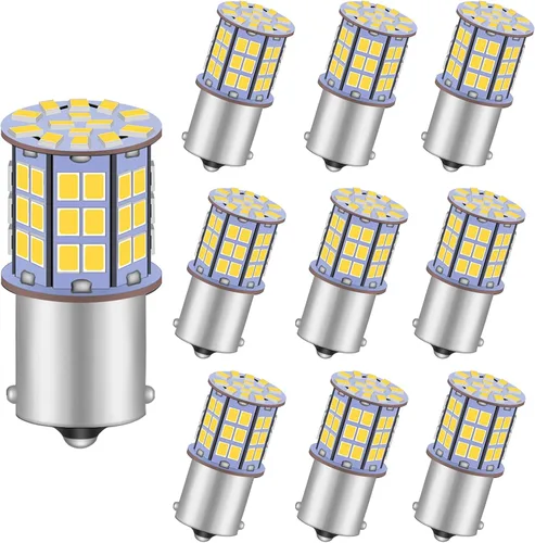 Miniatura 12 de GRV BA15S 1156 1141 foco LED 4 W 56-2835 SMD súper brillante corriente continua y alterna 12 V-24 V 40 W, lámpara de halogéno de reemplazo