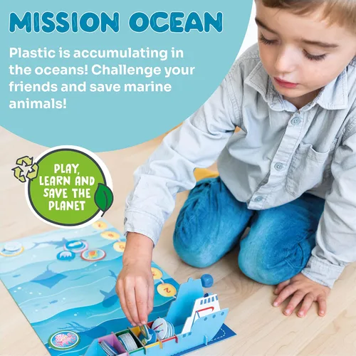 Miniatura 2 de Mission Ocean - Un juego de mesa familiar sobre la conservación del océano - Juegos preescolares divertidos y educativos para niños y niñas