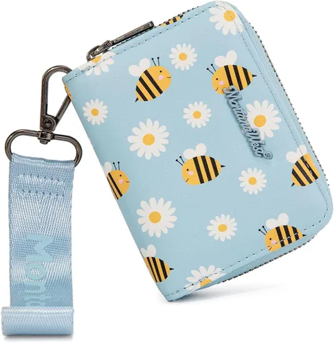 Miniatura 12 de Cartera de pulsera pequeña Montana West para mujer con forro de bloqueo RFID, ligera y fácil de llevar, Un negro, Pequeña