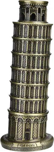 Cutbar Torre de Pisa inclinada de 6 pulgadas, modelo de arquitectura, figuras retro famosas de Italia para decoración de escritorio del hogar,