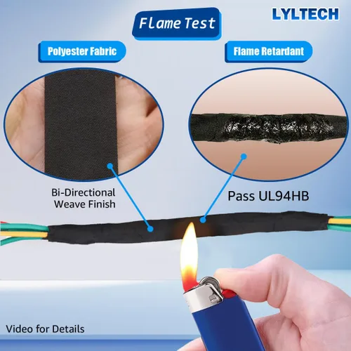 Miniatura 4 de Cinta eléctrica Lyltech color negro de 66 pies x 3/4 pulgadas x 0.07 milésimas de pulgada, y 600 voltios con certificación UL/CSA. Impermeable
