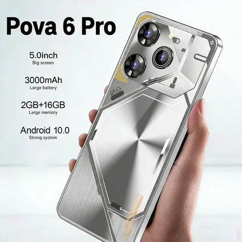 Miniatura 2 de Pova6pro - Teléfono inteligente IPS de 5.0 pulgadas, 2 GB+16 GB expandible a 128 GB, 4G Dual SIM, Android 10.0, cámaras duales de 5 MP+5MP, batería