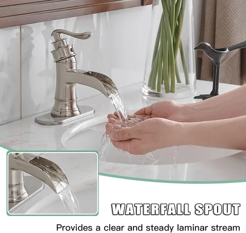 Miniatura 2 de BWE Grifo de baño cepillado níquel
